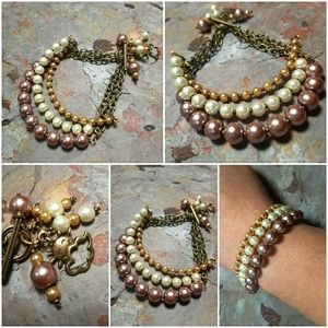 Victorian memory wire bracelet